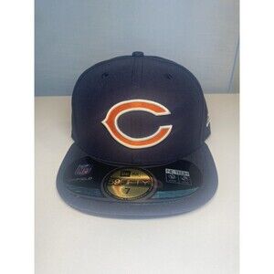 59FIFTY Chicago Bears SIZE 7 NFL On-Field New Era Fitted Hat "C" Logo Navy